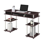 Bureau compact avec étagères ouvertes