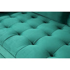 Canapé capitonné en velours de style Mid-Century Modern