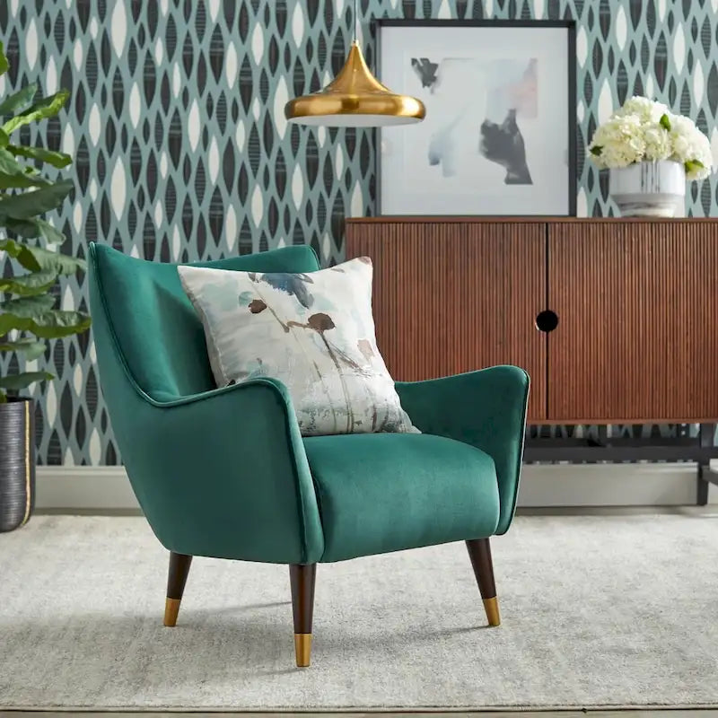 Fauteuil d'appoint dossier incurvé