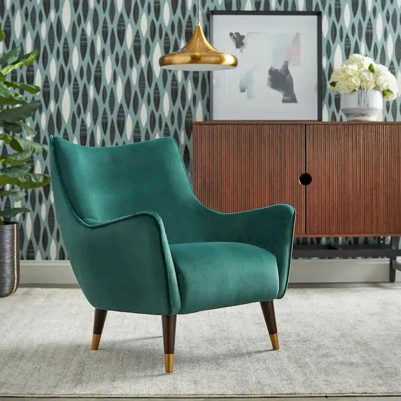 Fauteuil d'appoint dossier incurvé
