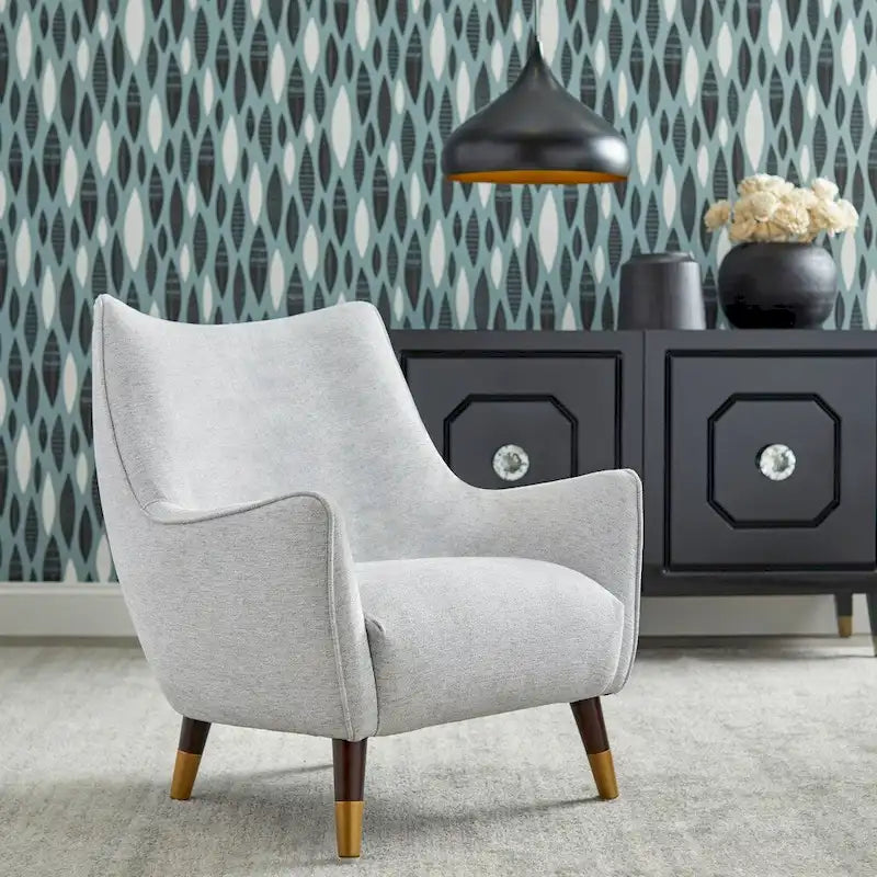 Fauteuil d'appoint dossier incurvé