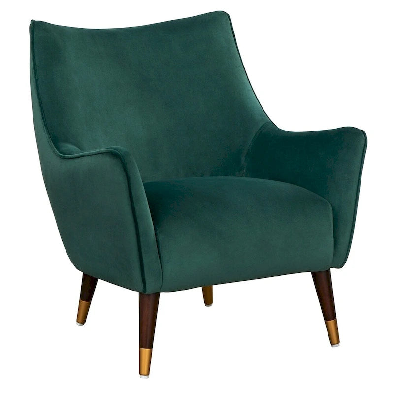 Fauteuil d'appoint dossier incurvé