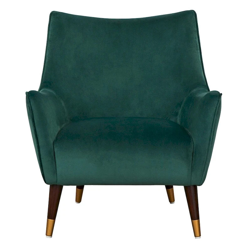 Fauteuil d'appoint dossier incurvé
