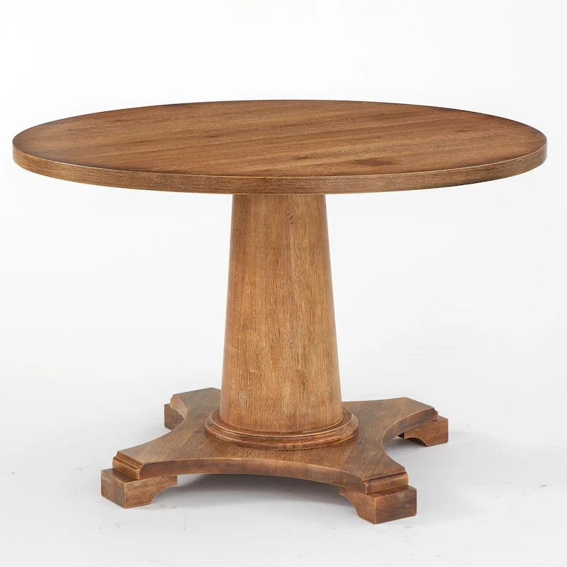 Table à manger ronde à pied central