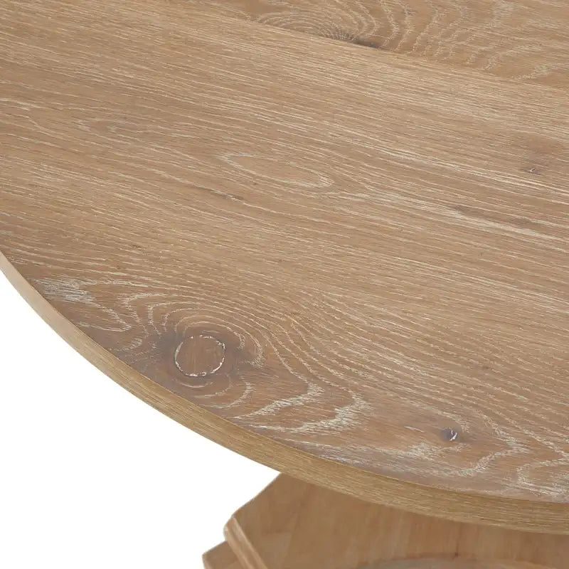 Table à manger ronde à pied central