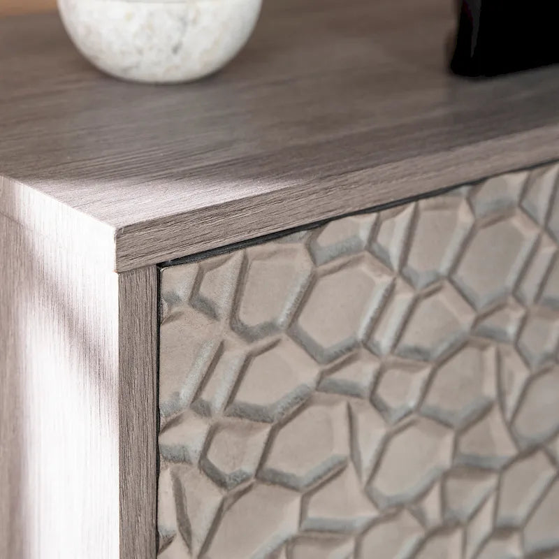 Meuble TV avec cheminée électrique et rangement multimédia