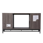 Meuble TV avec cheminée électrique et rangement multimédia