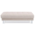 Pouffe en velours surdimensionné avec clous décoratifs