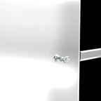 Meuble TV miroir de 150 cm avec détails en losanges concassés
