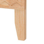 Lit plateforme sculpté en nid d'abeille – Bois naturel, taille Queen/King
