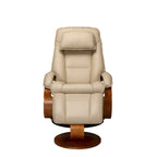 Fauteuil inclinable pivotant rembourré avec ottoman