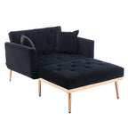 Fauteuil d'appoint rembourré de style tonneau avec rembourrage en mousse et pieds en fer