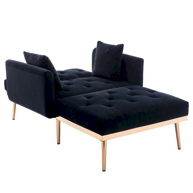 Fauteuil d'appoint rembourré de style tonneau avec rembourrage en mousse et pieds en fer