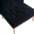 Fauteuil d'appoint rembourré de style tonneau avec rembourrage en mousse et pieds en fer