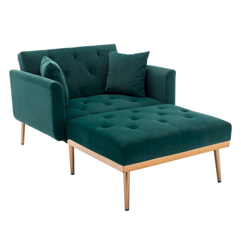 Fauteuil d'appoint rembourré de style tonneau avec rembourrage en mousse et pieds en fer