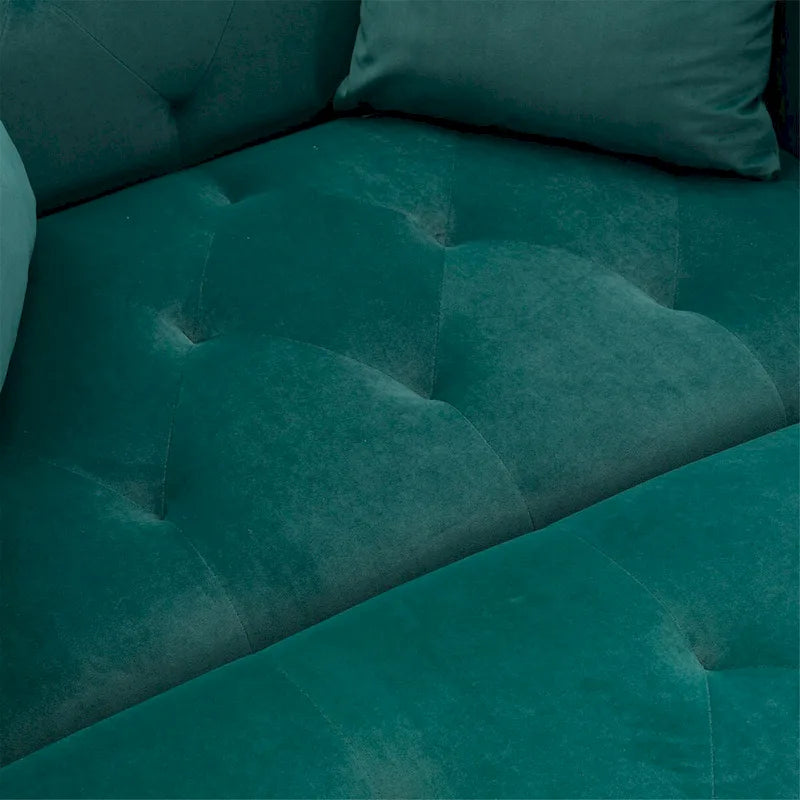 Fauteuil d'appoint rembourré de style tonneau avec rembourrage en mousse et pieds en fer