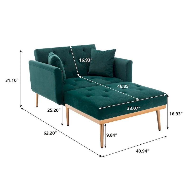 Fauteuil d'appoint rembourré de style tonneau avec rembourrage en mousse et pieds en fer