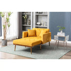Fauteuil d'appoint rembourré de style tonneau avec rembourrage en mousse et pieds en fer