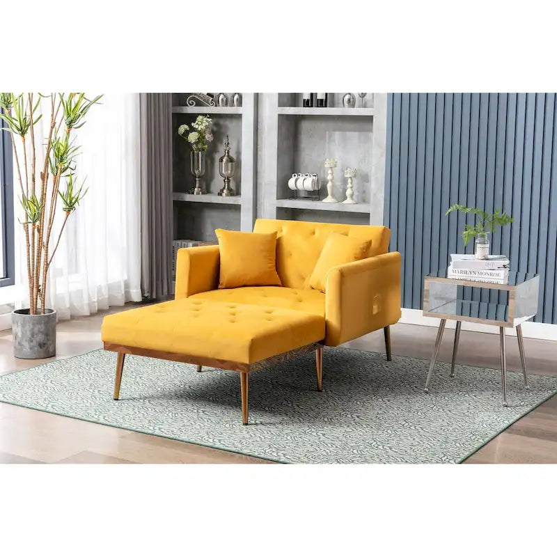 Fauteuil d'appoint rembourré de style tonneau avec rembourrage en mousse et pieds en fer