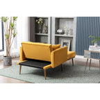 Fauteuil d'appoint rembourré de style tonneau avec rembourrage en mousse et pieds en fer