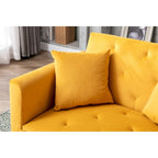 Fauteuil d'appoint rembourré de style tonneau avec rembourrage en mousse et pieds en fer