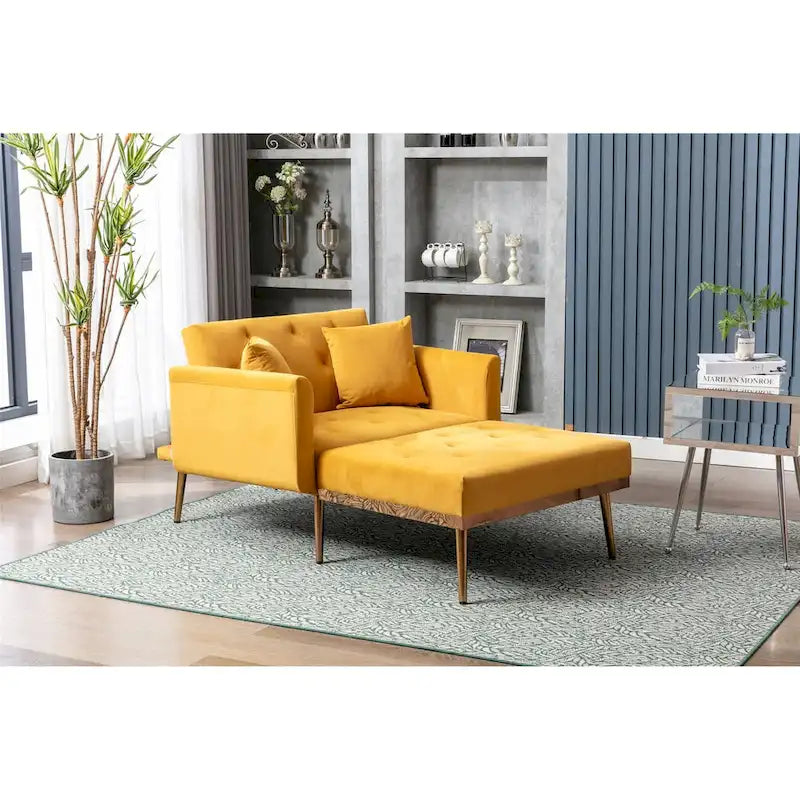 Fauteuil d'appoint rembourré de style tonneau avec rembourrage en mousse et pieds en fer