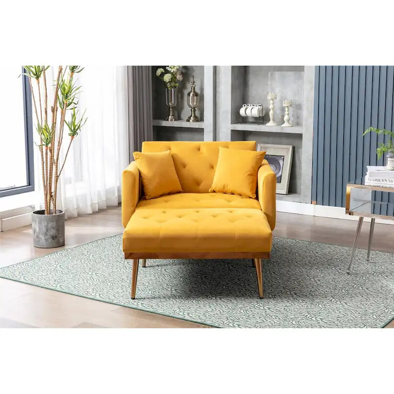 Fauteuil d'appoint rembourré de style tonneau avec rembourrage en mousse et pieds en fer