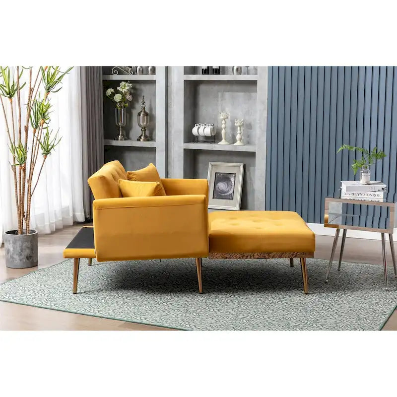 Fauteuil d'appoint rembourré de style tonneau avec rembourrage en mousse et pieds en fer