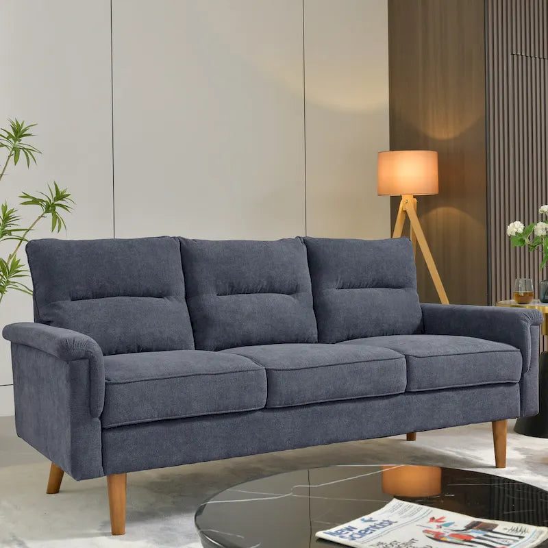 Canapé d'intérieur en bois avec coussin moelleux
