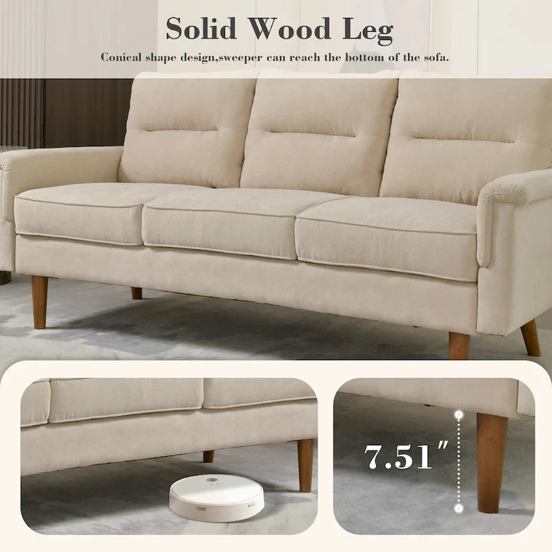 Canapé d'intérieur en bois avec coussin moelleux