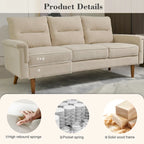Canapé d'intérieur en bois avec coussin moelleux