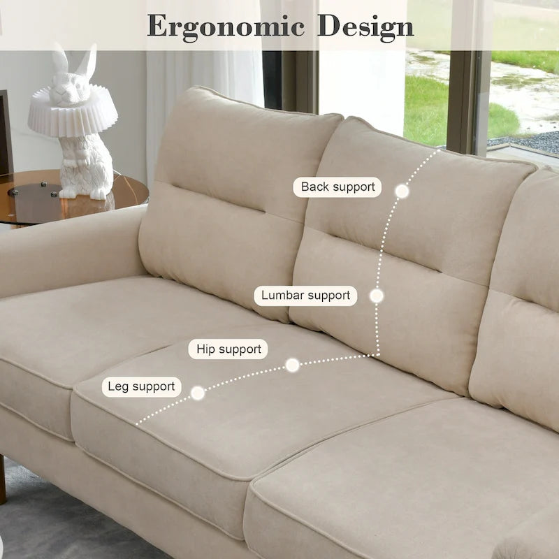 Canapé d'intérieur en bois avec coussin moelleux