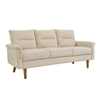 Canapé d'intérieur en bois avec coussin moelleux