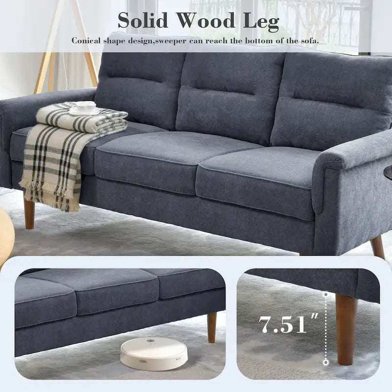Canapé d'intérieur en bois avec coussin moelleux
