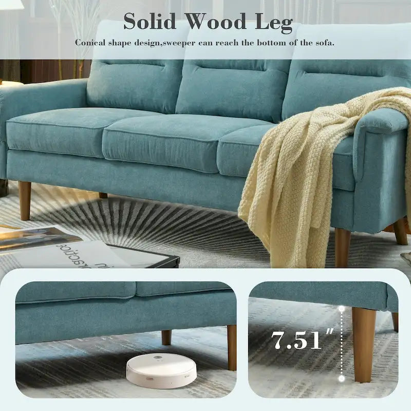 Canapé d'intérieur en bois avec coussin moelleux