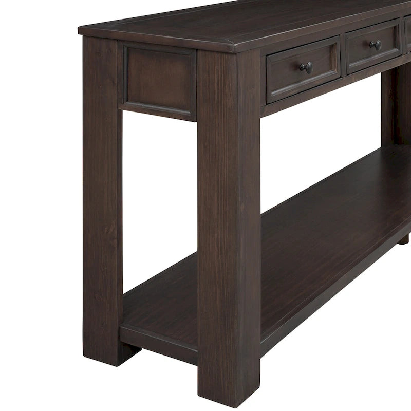 Console avec 4 tiroirs et une étagère inférieure