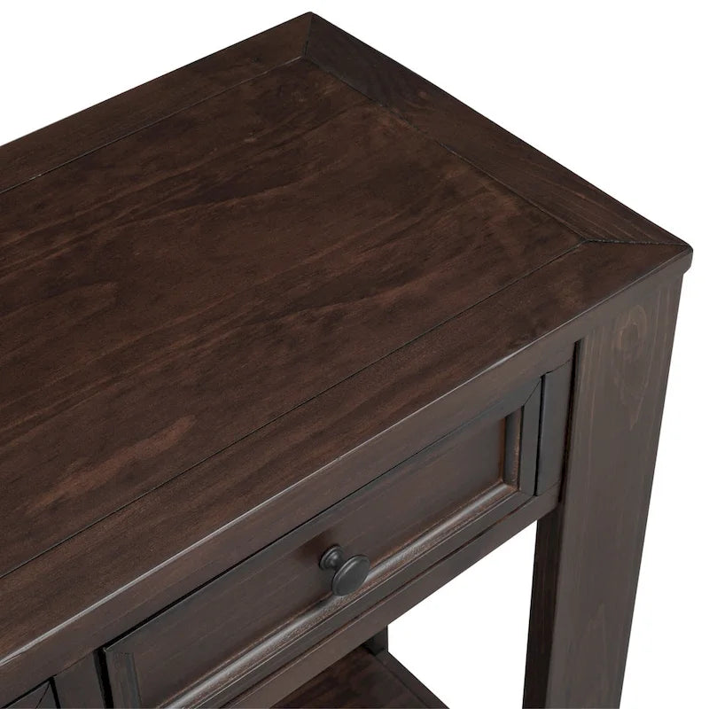 Console avec 4 tiroirs et une étagère inférieure