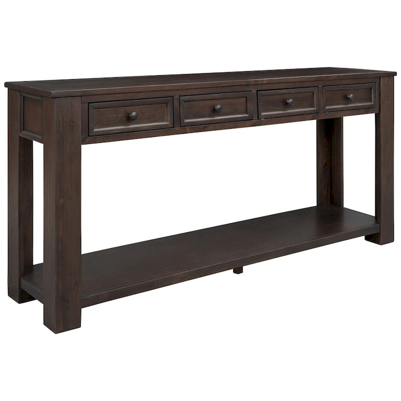 Console avec 4 tiroirs et une étagère inférieure
