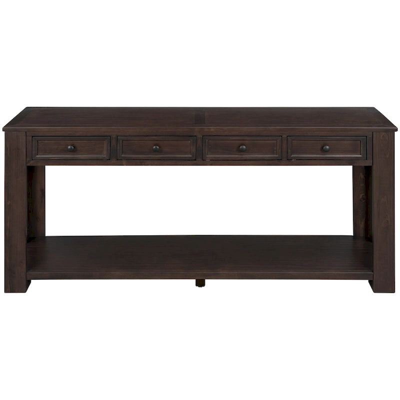Console avec 4 tiroirs et une étagère inférieure