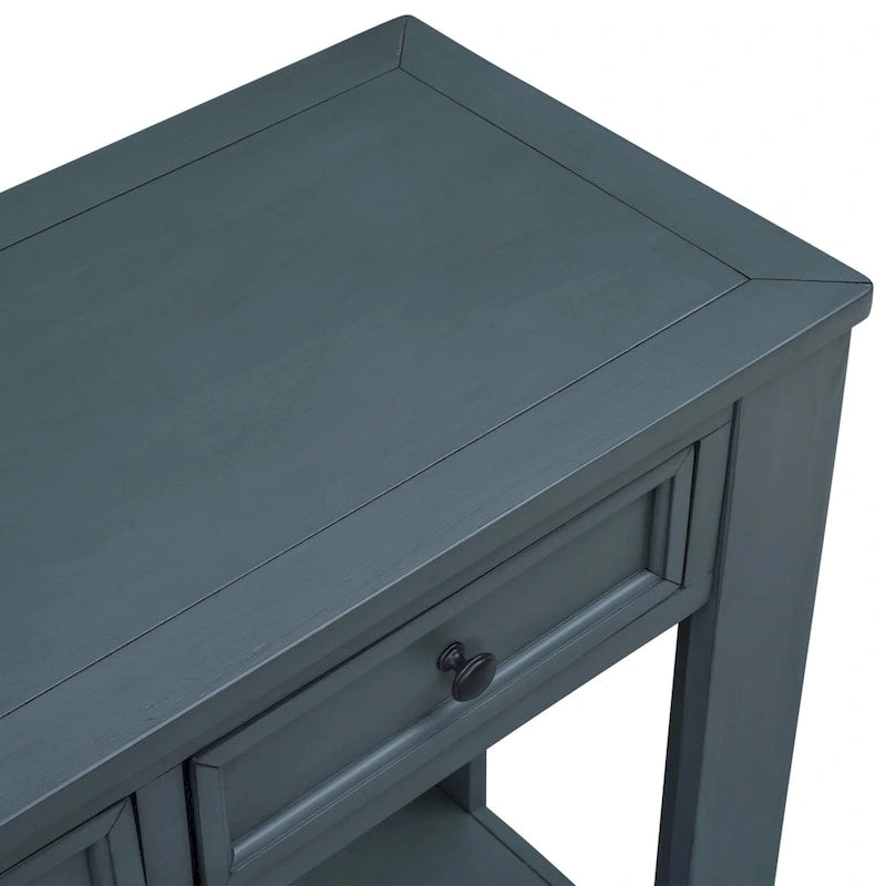 Console avec 4 tiroirs et une étagère inférieure