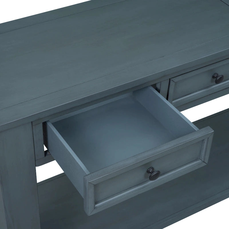 Console avec 4 tiroirs et une étagère inférieure