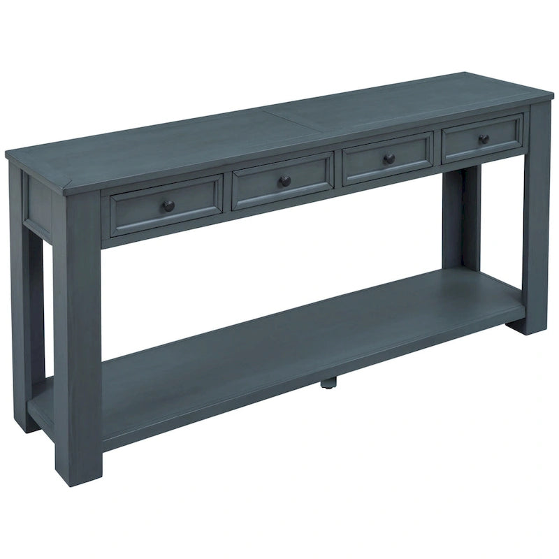 Console avec 4 tiroirs et une étagère inférieure