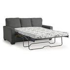 Canapé-lit double avec matelas en mousse à mémoire de forme – Étain