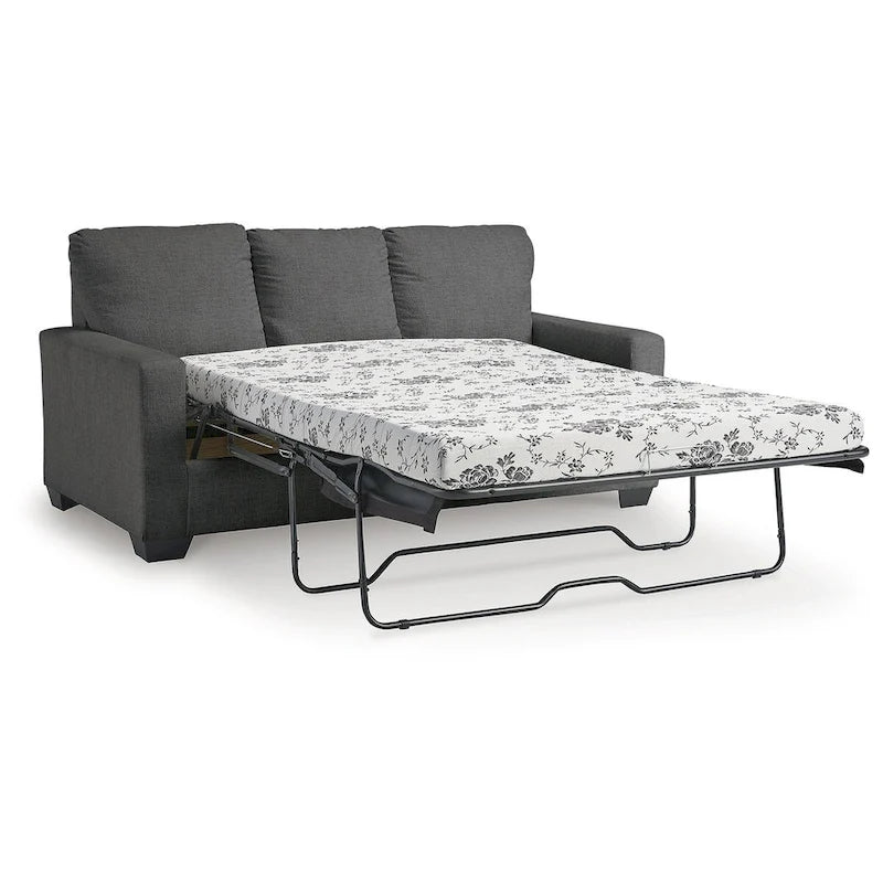 Canapé-lit double avec matelas en mousse à mémoire de forme – Étain