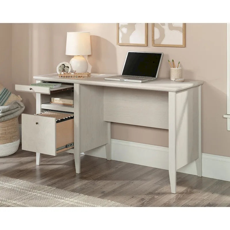 Bureau à un seul pied avec surface d'écriture coulissante