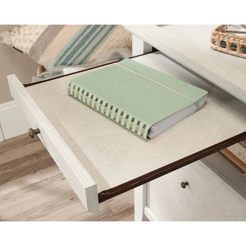 Bureau à un seul pied avec surface d'écriture coulissante
