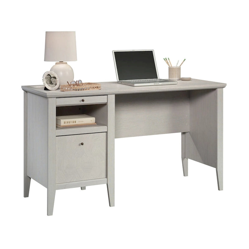 Bureau à un seul pied avec surface d'écriture coulissante